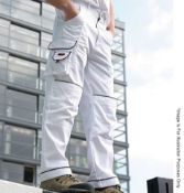 4 x Assorted Pairs Of Blackrock Decorators Trousers - Colour: White - Variuos Sizes: 30