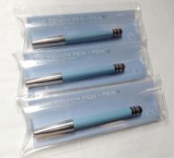 50 x ICE LONDON App Pen Duo - Touch Stylus And Ink Pen Combined - Colour: LIGHT BLUE - MADE WITH