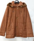 1 x Steilmann / Kirsten Womens Winter Coat / Parka In A Soft Suedette Fabric, With Detachable Hood /