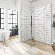 1 x 8mm Wetroom Glass Panel 1200 & Profile MODE - Ref: DY126/RBV8SWG1219 - CL190 - Unused Stock - Lo