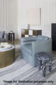 1 x KELLY WEARSTLER Melrose Club Chair In Grey - Dimensions: W36