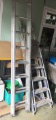 3 x Assorted Sets of Ladders - Includes Abru Starmaster, Youngman Combination Ladders and 5 Tread