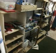 1 x Selection of Wooden and Metal Shelving With Contents - lncludes Tools, Consumables, Gold Bar