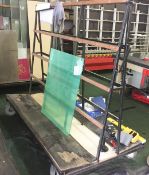 1 x Two Sided Sheet Material Trolley - Heavy Duty Design With Large Castor Wheels - Ideal For