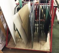 1 x Mobile Storage Stand With Panel Dividers - Ideal For Storage Sheets of Glass, Pictures or Wood