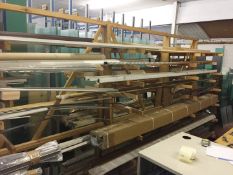 1 x Timber Storage Rack With Contents For Producing Mirror and Picture Frames - H235 x W372 x