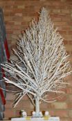 2 x White Wooden Christmas Trees - Approx 5ft Tall - CL180 - Ref IC256 - Location: London EC3V