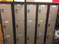 5 x Sets of Staff Lockers - Includes Keys - Each Set Includes 4 Lockers - H178 x W30 x D45 cms -