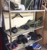 1 x Stainless Steel Storage Shelves With Coated Wire Shelves and Castor Wheels - H178 x W120 x D40