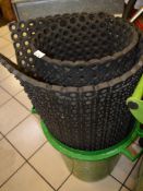 1 x Collection of Perforated Rubber Safety Mats and Waste Bin - CL180 - Ref IC243 - Location: London