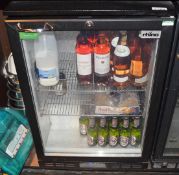 1 x Rhino Single Door Back Bar Bottle Cooler - Model Monaco 900H - CL180 - Dimensions H90 x W60 x