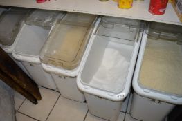 6 x Rubbermaid Ingredient Mobile Bins - CL180 - Ref IC244 - Location: London EC3V