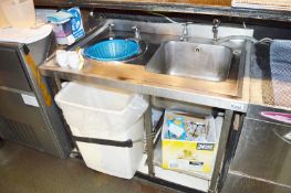 1 x Stainless Steel Wash Stand With Sink Basin, Hand Wash Basin, Taps, Pot Tray Holder and