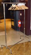 11 x Chrome Freestanding Coat Rails on Castors - CL180 - Ref IC142 - Location: London EC3V
