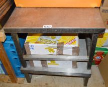 2 x Stainless Steel Desktop Shelves - H47 x W60 x 60 cms / H27 x W60 x D60 cms - CL180 - Ref IC257 -