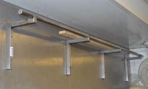 1 x Commercial Kitchen Wall Mounted Utensil Hanging Rail - W200 x D15 cms - CL180 - Ref IC233 -