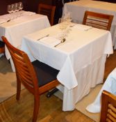 1 x Dining Table and Two Solid Wood Chairs - Commercial Restaurant Table and Chair Set - CL180 - Ref
