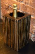 2 x Wine Bottle Holders - Zebrano Wood Finish - CL180 - Ref FRP - Location: London EC3V