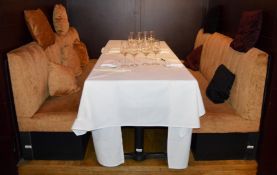 1 x High Back Seating Booth - Upholstered in Golden Fabric - CL180 - Includes 4 Cushions - Ref IC286