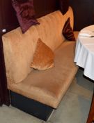 1 x High Back Seating Booth - Upholstered in Golden Fabric - CL180 - Includes 4 Cushions - Ref IC284