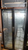 1 x Norcool Two Door Upright Refrigerator - Includes Shelves - Requires Attention - H200 x W90 x D60