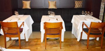 1 x Seating Booth With Tables and Chairs - Area Sits Six Placements - Features Long Seating Bench,