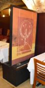 1 x Decorative Table Divider Partition With Lights - Transportable Table Divider With Decorative