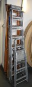 3 x Sets of Ladders - Includes Youngmans Aluminium Builders Steps and Bratts Wooden Step Ladders -