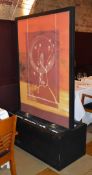 1 x Decorative Table Divider Partition With Lights - Transportable Table Divider With Decorative