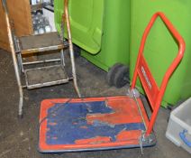 1 x Assorted Collection Consisting of Clarke Trolley and Colombo Step Ladders - CL180 - Ref