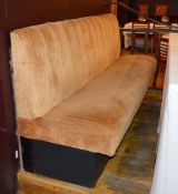 1 x High Back Seating Booth Consisting of Two Seating Benches - Upholstered in Golden Fabric - CL180