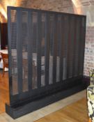 1 x Restaurant Table Divider Partition - Transportable Room Divider With Perforated Panels and