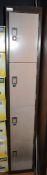 1 x 4 Door Staff Locker - Includes Keys - H178.5 x W31 x D46cms - CL180 - Ref IC125 - Location: