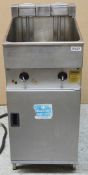 1 x Valentine V400 Freestanding Twin Basket Fryer - 15 to 18 Litre Capacity - 15kW Output - 415v -
