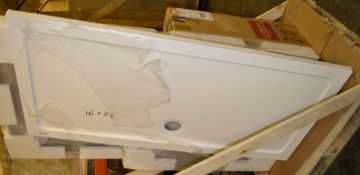 1 x Shower Tray - Stone - 1600x760 - Ref: DY133/ - CL190 - Unused Stock - Location: Bolton BL1<B