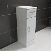 1 x Sienna White 330 Small Storage Unit - Ref: DY158/SSW3301D - CL190 - Unused Stock - Location: Bol