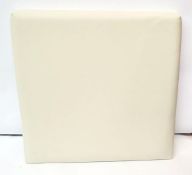 1 x REFLEX Seat Back, Upholstered In Cream Leather - Dimensions: 45.5 x 44.5 x 5cm - Ref: