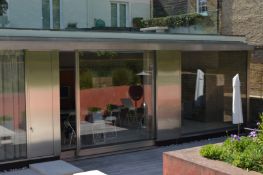 1 x External Double Glazed Window Panel With Frame and Sliding Door With Motor and Runner - Please