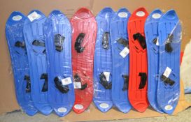 9 x White Out Kids Plastic Snowboards In Assorted Colours - CL262 - Location: Altrincham WA14