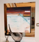 1 x Vibrant Contemporary Painting On Canvas With Back Mount - Signed 