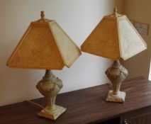 2 x Attractive Vintage Style Table Lamps - CL444 - Location: Altrincham WA14 - NO VAT ON THE HAMMER<