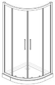 1 x 8mm Glass 900mm Framed Plus Quadrant Easy Clean Shower Enclosure - Ref: DY125/LQD901 - CL190 - U