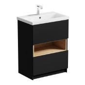 1 x Tate Anthracite & Oak 600 Vanity Unit - Ref: DY132/VP5901GR - CL190 - Unused Stock - Location: B