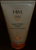 20 x HIM Intelligent Grooming Solutions - 75ml DAILY FACE WASH - Brand New Stock - Cleanse,