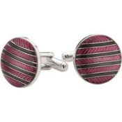 9 x Pairs of Genuine “Circle, Stripe” Enamel CUFFLINKS by Ice London – Design Supplied As Sold – PT4