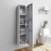 1 x Planet Tall White Wall Hung Storage Unit - Ref: DY138/PLT1002 - CL190 - Unused Stock - Location: