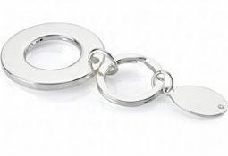 10 x Silver Plated Key Rings By ICE London - Design: SOLAR - MADE WITH 