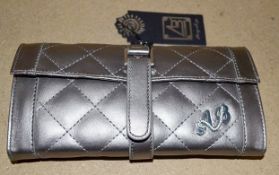 1 x AB Collezioni Italian Luxury Quilted Roll-out Purse With - Accomodates Two Standard Pairs -