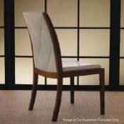 4 x KESTERPORT Dress Code Leather Side Chairs - W53cm x D59cm x H93cm - Low Start With No