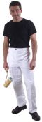 2 x Pairs Of Blackrock ProDec Painters Decorators White Cotton Mens Work Trousers Pants (PC199) -